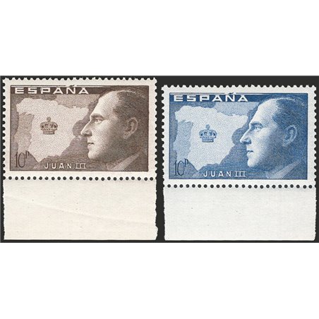 Spain 1975 Coronation of the King – series prepared by monarchists but not issued due to the error ‘Juan III’ instead of ‘Juan C