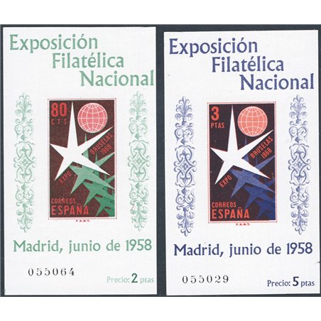 Spain 1958 BF Brussels Exhibition series no. 19/20 Cat. €100 (**)