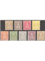 Svizzera 1881 Helvetia seduta con fili di seta n° 49/57 Cat. € 116 (**)
