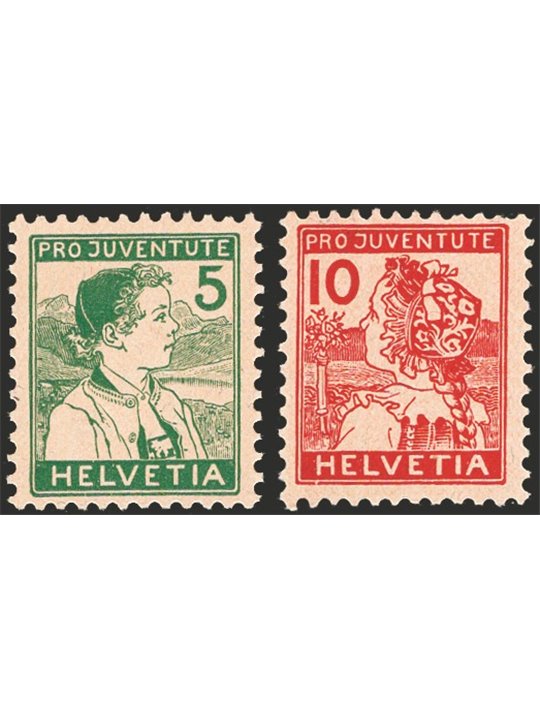 Switzerland 1915 Pro Juventute series no. 149/50. CiBaFil cert Cat. €270 (**)