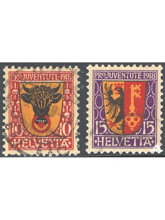 Svizzera 1918 Pro Juventute serie n° 168/69 Cat. € 68 (**)
