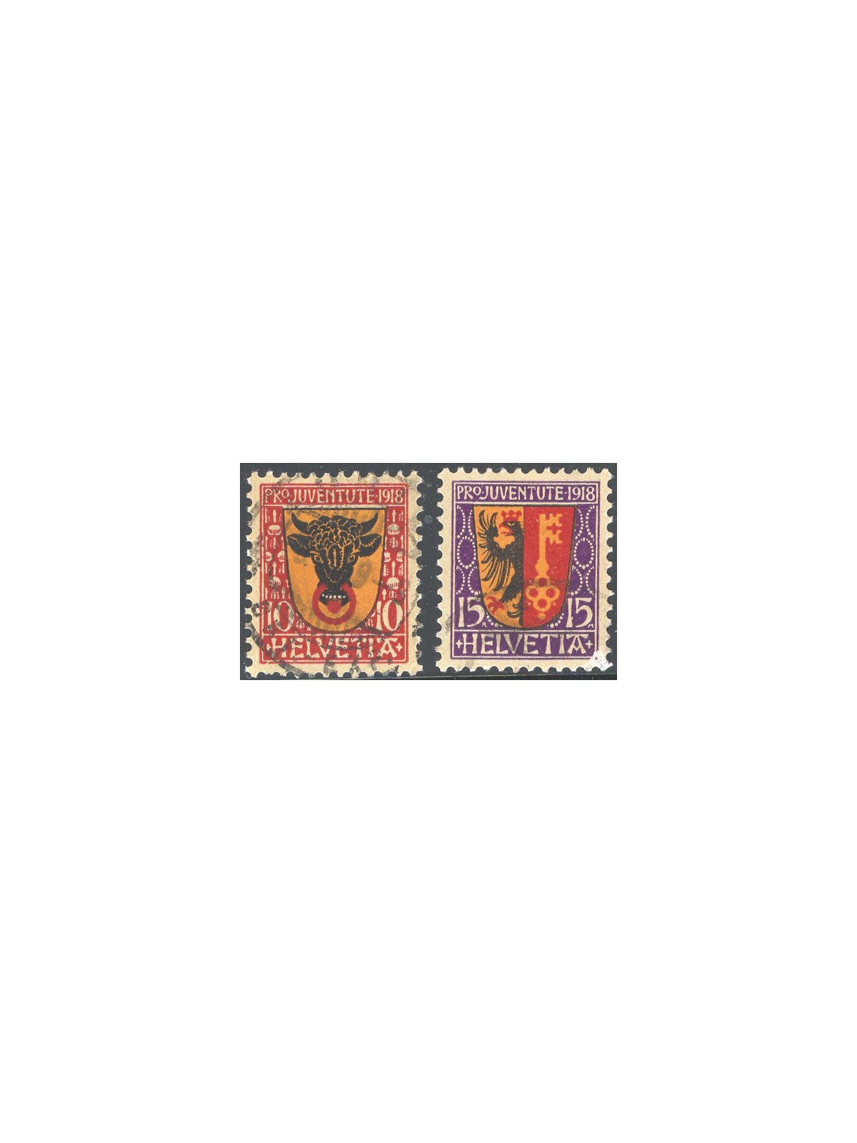 Switzerland 1918 Pro Juventute series no. 168/69 Cat. €68 (**)