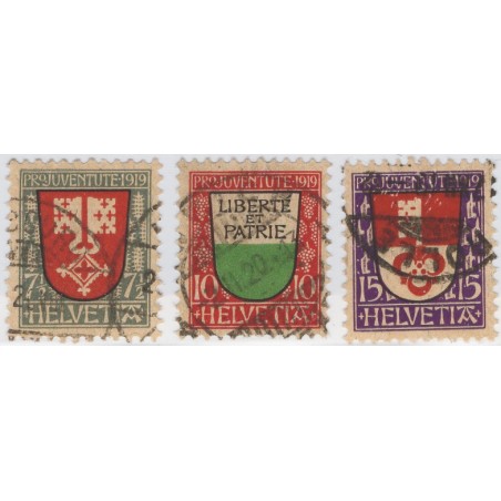 Svizzera 1919 Pro Juventute serie n° 173/75 Cat. € 48 (U)