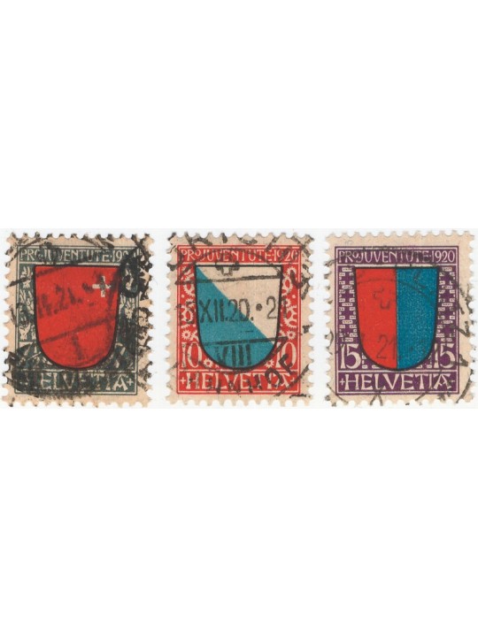 Switzerland 1920 Pro Juventute series no. 176/78 Cat. €52 (U)