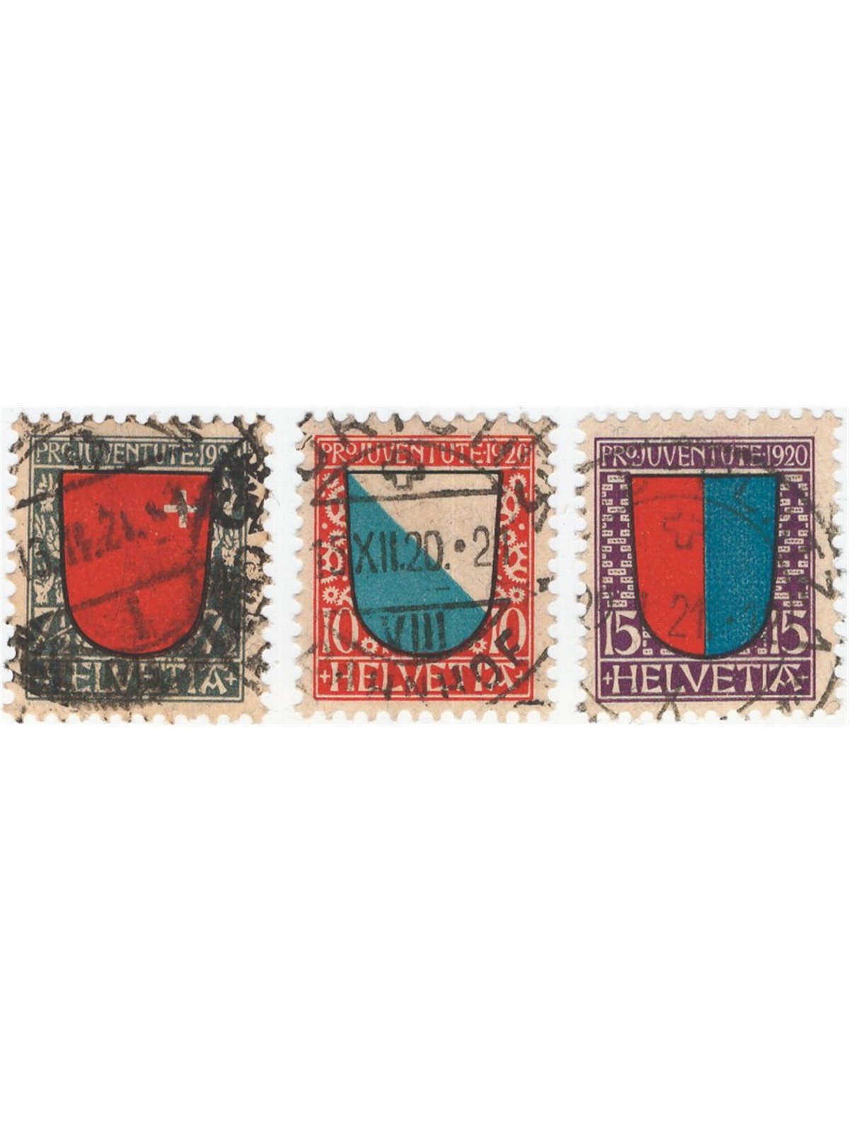 Switzerland 1920 Pro Juventute series no. 176/78 Cat. €52 (U)