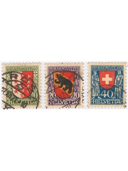 Switzerland 1921 Pro Juventute series no. 185/87 Cat. €80 (U)