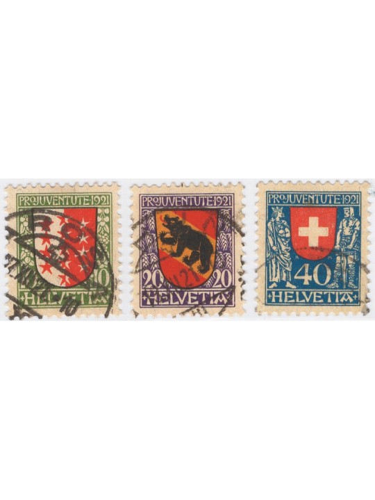 Svizzera 1921 Pro Juventute serie n° 185/87 Cat. € 80 (U)