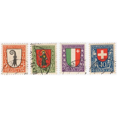 Svizzera 1923 Pro Juventute serie n° 192/95 Cat. € 75 (U)