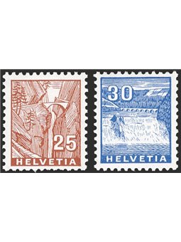 Svizzera 1934 Vedute serie n° 271/77 Cat. € 140 (**)