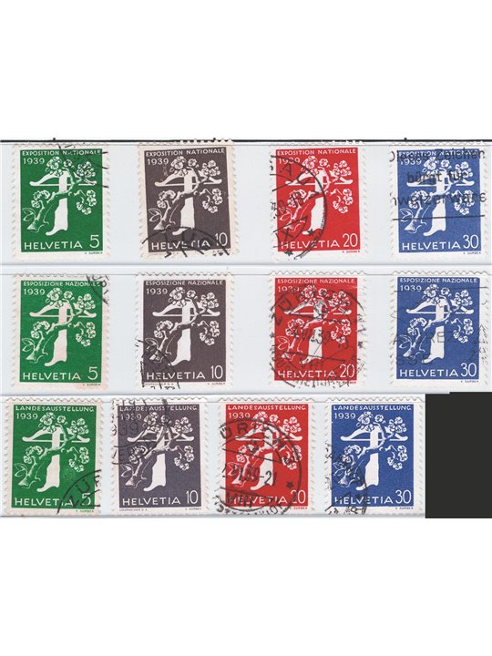 Svizzera 1939 Expo Nazionale di Zurigo serie n° 329/40 Cat. € 195 (U)