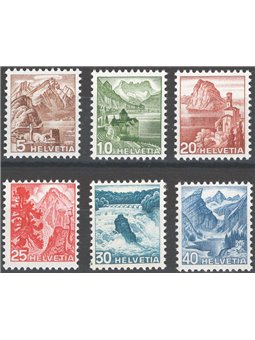 Svizzera 1948 Vedute serie n° 461/66 Cat. € 64 (**)