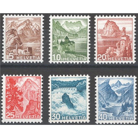 Switzerland 1948 Views series no. 461/66 Cat. €64 (**)