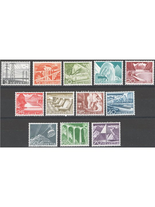 Svizzera 1949 Tecnica e paesaggi serie n° 481/92 Cat. € 35 (**)
