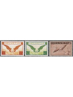 Svizzera 1929/30 P.A. Simboli di volo serie n° 13/15 Cat. € 130 (**)