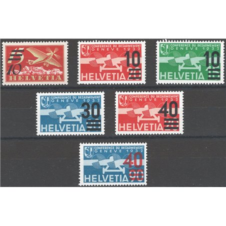 Switzerland 1935 P.A. overprinted series no. 19/24 Cat. €47 (**)