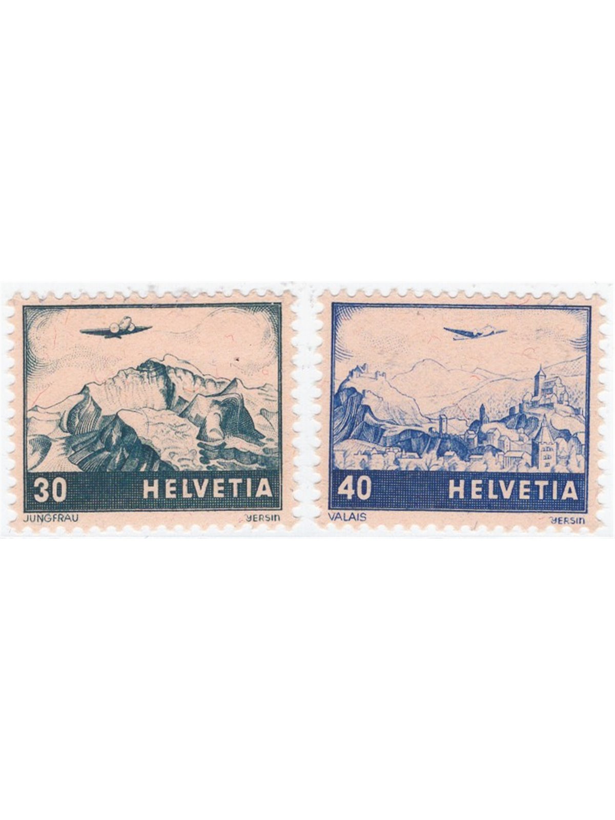 Switzerland 1948 P.A. Views of complementary values series no. 42/43 Cat. €80 (**)