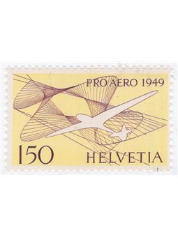 Switzerland 1949 P.A. Glider 1.50 fr. yellow no. 44 Cat. € 50 (**)