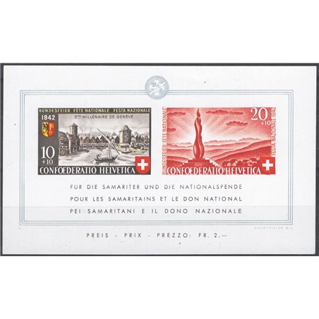 Svizzera 1942 BF Pro Patria n° 7 Cat. € 110 (**)
