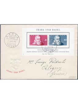 Svizzera 1948 BF Expo Imaba su lettera per Ginevra n° 13 Cat. € 240