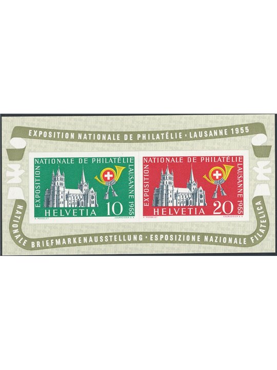 Svizzera 1955 BF Expo Losanna n° 15 Cat. € 110 (**)