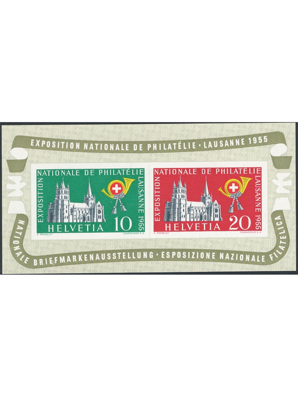 Switzerland 1955 BF Lausanne Expo No. 15 Cat. €110 (**)