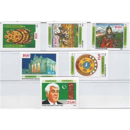 Turkmenistan 1992 Cultura serie n° 4/9 non dent Cat. € 110 (**)