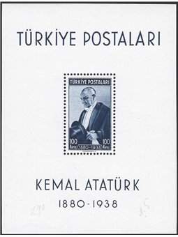 Turchia 1939 BF Anniv. della morte del Presidente Ataturk n° 1 Cat. € 100 (**)
