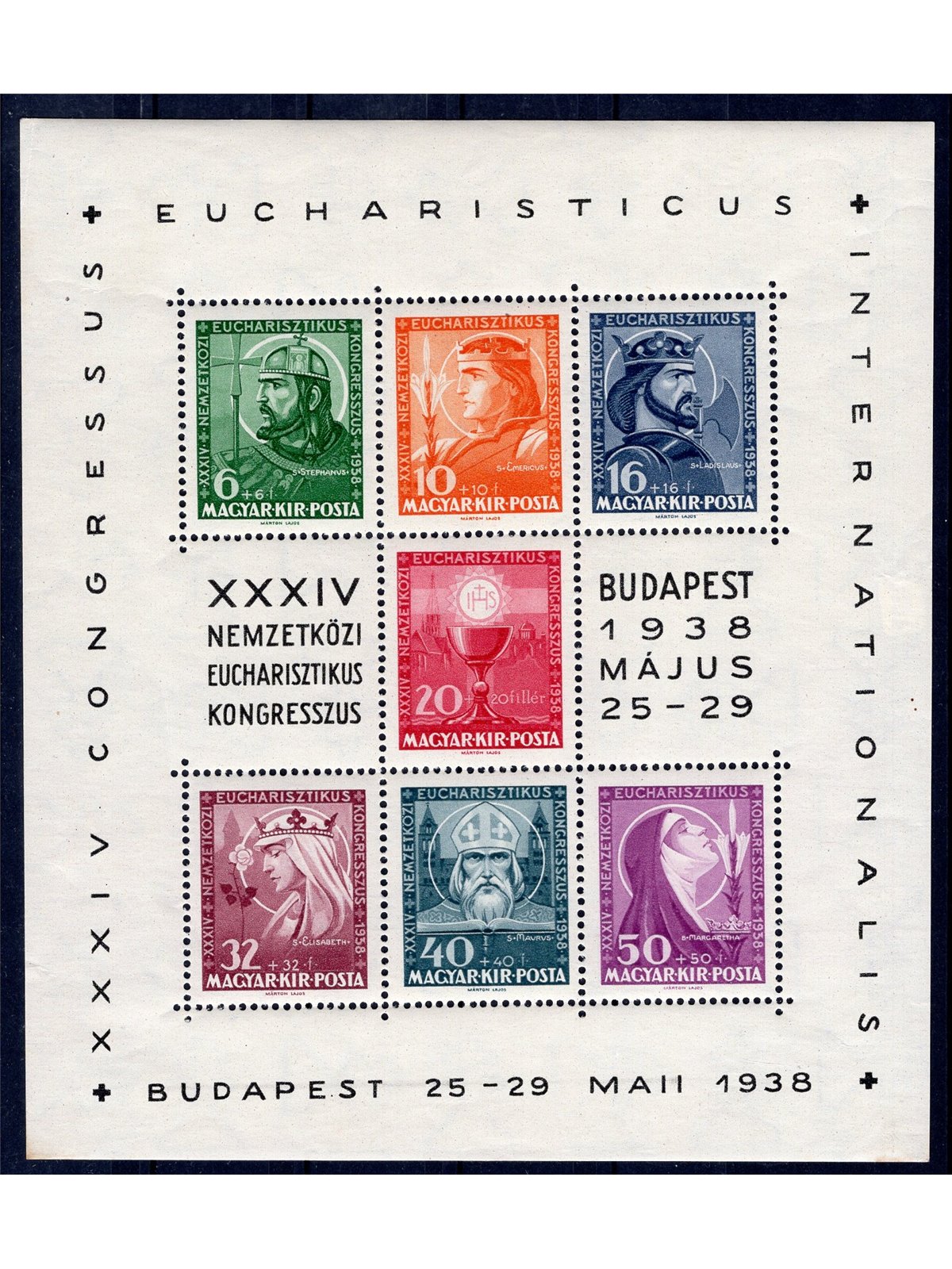 Hungary 1938 BF Eucharistic Congress no. 2 Cat. €81 (**)