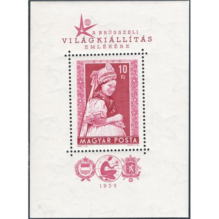 Hungary 1958 BF Brussels Expo no. 33 Cat. €50 (**)