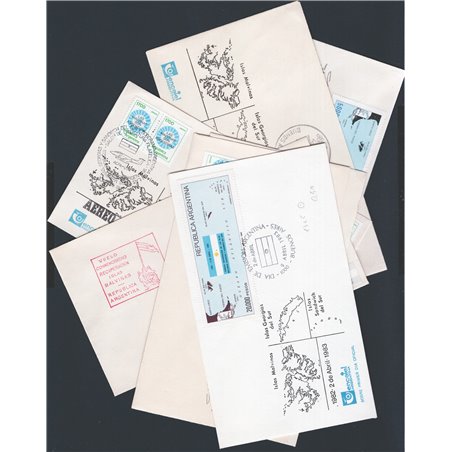 Argentina Anglo-Argentine War Falkland Islands (Malvinas) 2 April 1982 / 12 June 1982 A collection of 7 first-day covers commemo
