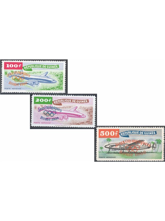 Guinea 1960 Olimpiadi di Roma P.A. serie n° 11/13 Cat. € 80 (**)