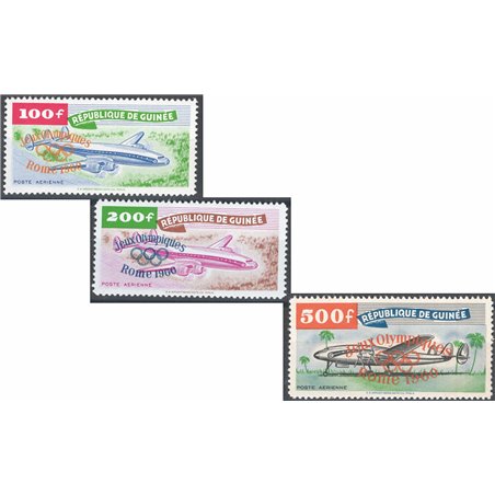 Guinea 1960 Olimpiadi di Roma P.A. serie n° 11/13 Cat. € 80 (**)
