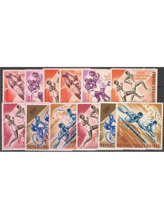 Guinea 1964 Olimpiadi di Tokio serie n° 171/76 + P.A. 42/47 Cat. € 47 (**)