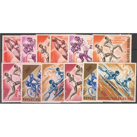 Guinea 1964 Olimpiadi di Tokio serie n° 171/76 + P.A. 42/47 Cat. € 47 (**)