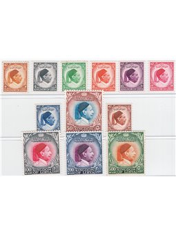 Libia 1952 Definitiva serie n° 126/37 Cat. € 125 (*)