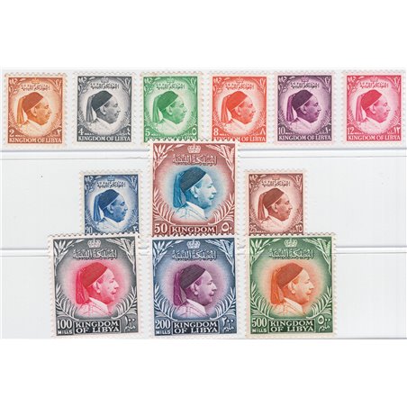 Libia 1952 Definitiva serie n° 126/37 Cat. € 125 (*)