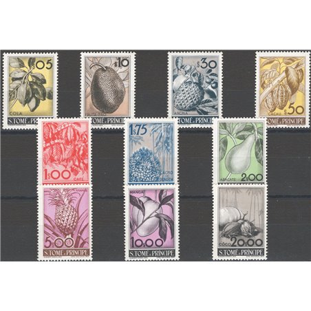 São Tomé and Príncipe 1948 Definitive fruit stamp series no. 344/53 Cat. €100 (*)