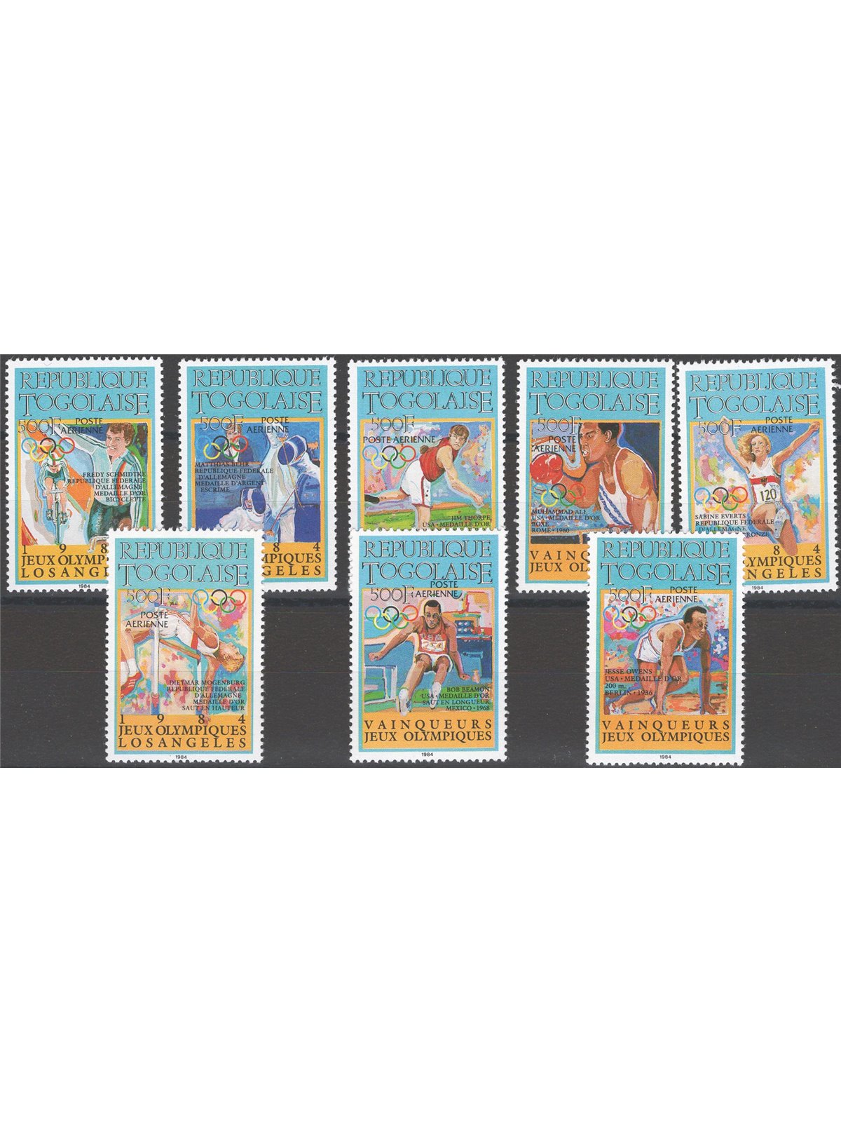 Togo 1984 Olympic Games P.A. series no. 517/23 Cat. €120 (**)
