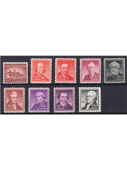 USA 1955/56 Ordinaria serie n° 598/606 Cat. € 140 (**)
