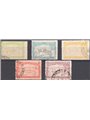 Venezuela 1896 80th anniversary of the death of General De Miranda no. 54/58 Cat. €95 (U)