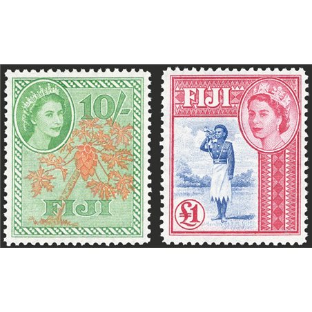 Fiji 1954 Definitiva Elisabetta n° 137/44 Cat. € 100 (**)