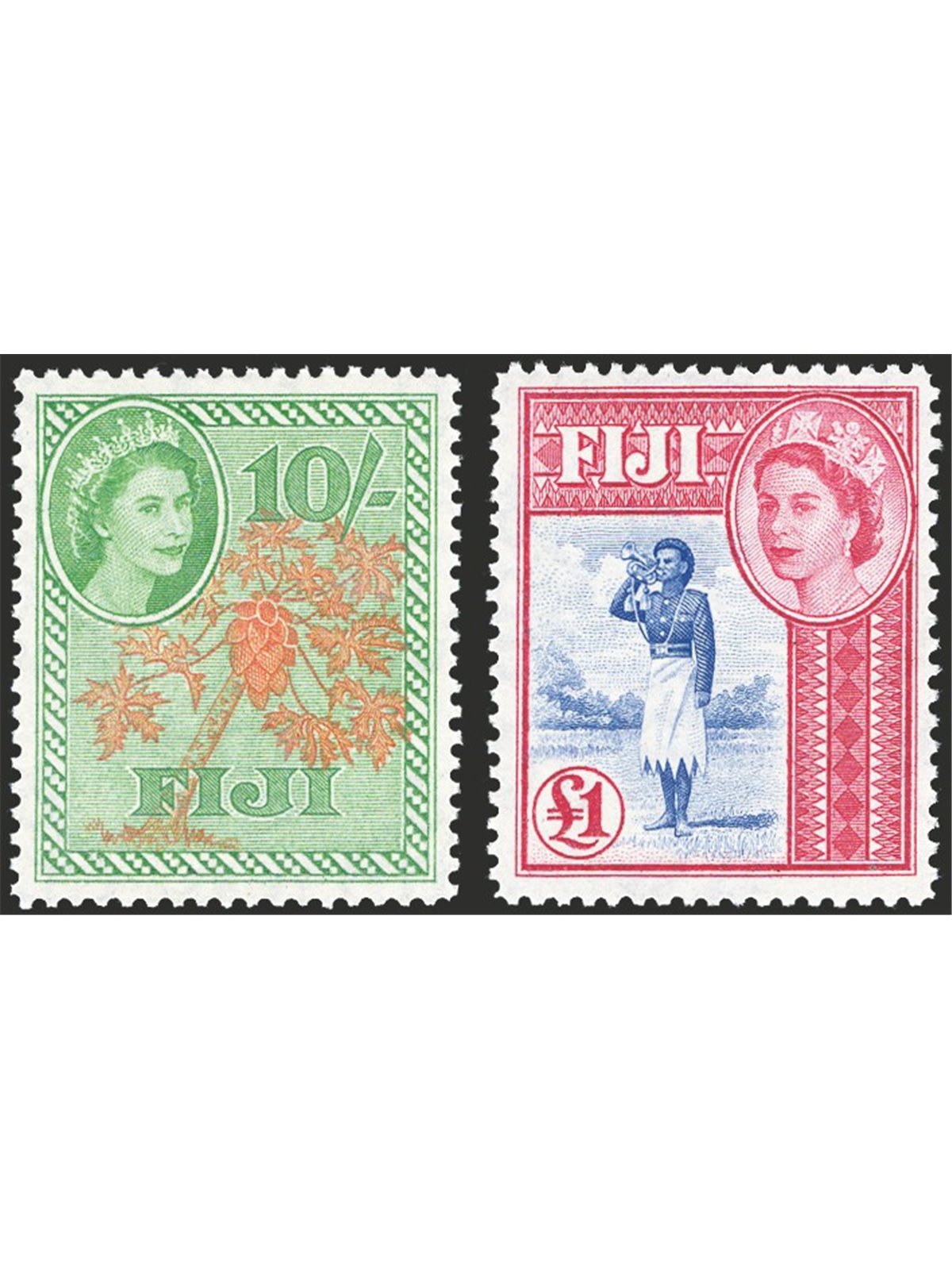 Fiji 1954 Elizabeth Definitive no. 137/44 Cat. €100 (**)