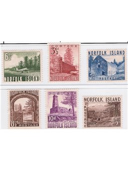 Norfolk 1954 Definitiva Elisabetta serie n° 13/18 Cat. € 70 (*)