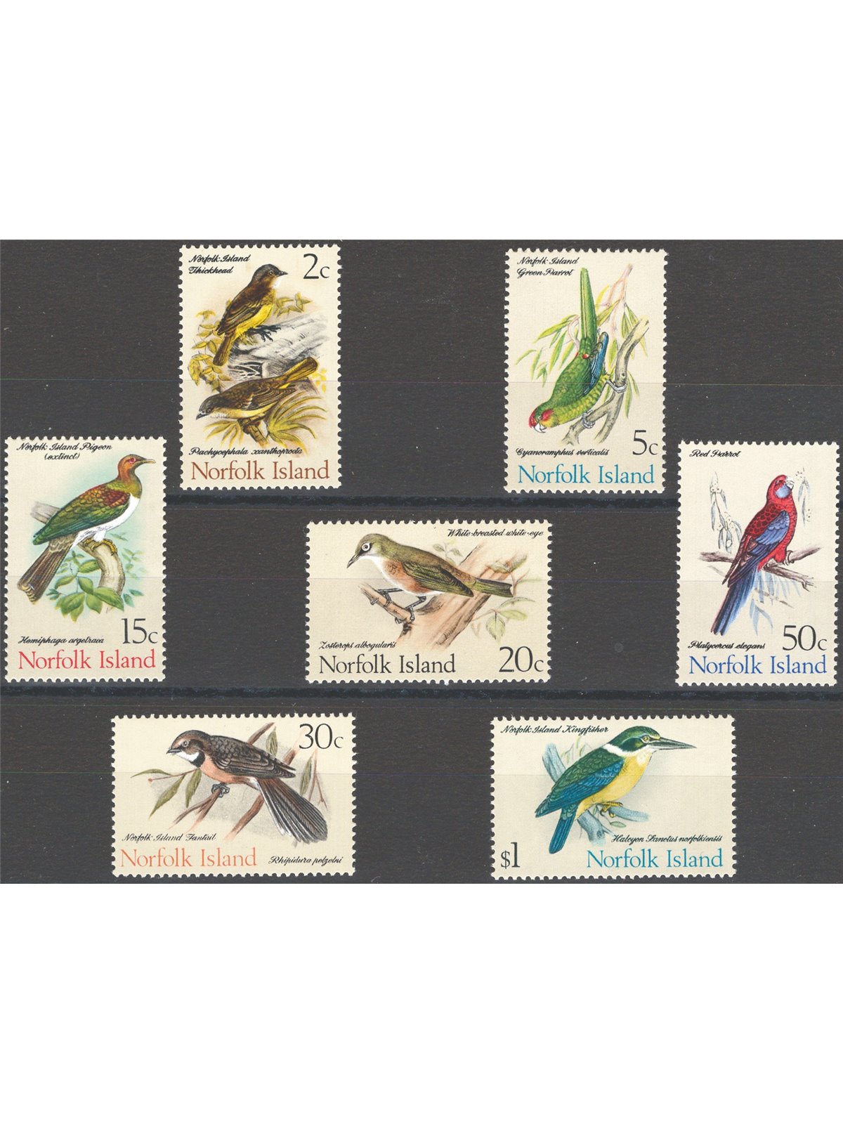 Norfolk 1971 Perpetual Birds series no. 116/22 Cat. €56 (**)