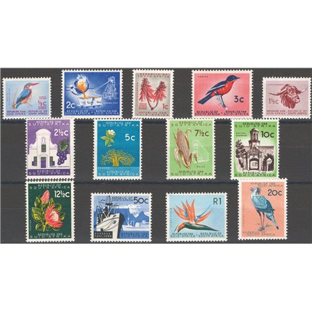 Sud Africa 1961/62 Definitiva soggetti vari serie n° 248/60 Cat. € 85 (**)