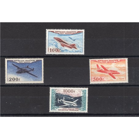 Francia 1954 P.A. Prototipi di aerei serie n° 30/33 Cert. Biondi Cat. € 400 (**)