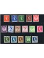 Great Britain 1952/54 Elizabeth series no. 262/78 Cat. €145 (**)
