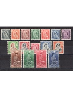New Zealand 1954/57 Definitive Elizabeth no. 327/57 Cat. €150 (**)