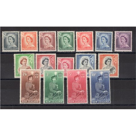 Nuova Zelanda 1954/57 Definitiva Elisabetta n° 327/57 Cat. € 150 (**)