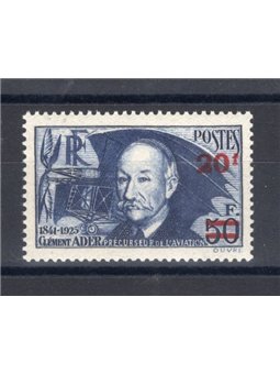 Francia 1940 Ader soprast. 20 f. su 50 f. n° 493 Cat. € 90 (**)